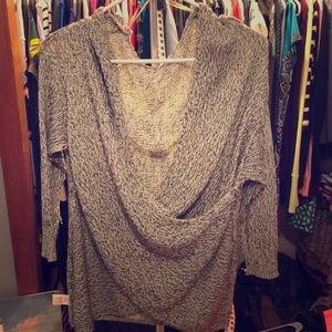 Open neck cowl sweater